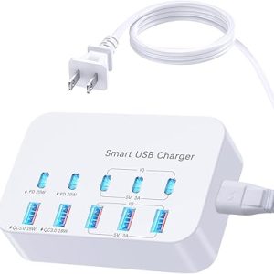 USB C Charging Station, 106W Quick USB C Charger Charging Hub 10 PowerPort for Multiple Devices Fast Charging Power Stock Station for iPhone Tablet Computer